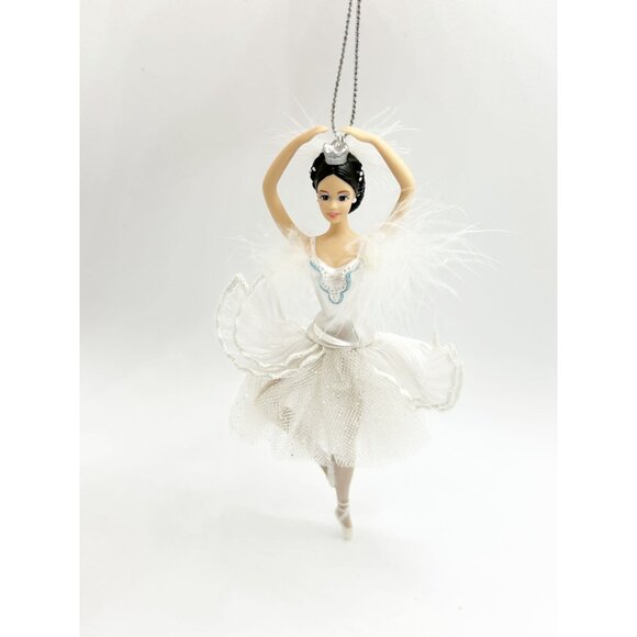 Vintage 1998 AVON Barbie Swan Lake Queen Porcelain Ornament - Picture 3 of 7